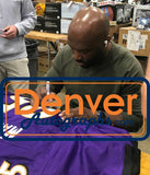 Derrick Mason Autographed/Signed Pro Style Purple XL Jersey Beckett 35521