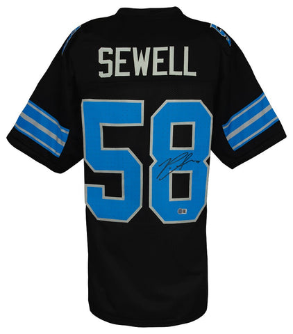 Penei Sewell Signed Black Alternate Custom Football Jersey - (BECKETT COA)