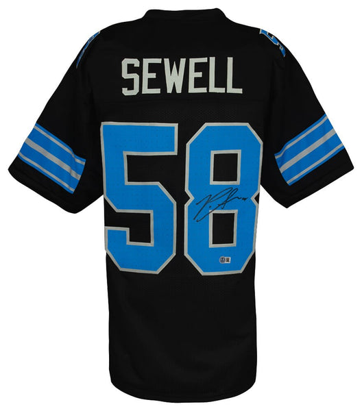 Penei Sewell Signed Black Alternate Custom Football Jersey - (BECKETT COA)