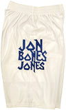Jon Bones Jones Autographed Signed White Boxing Trunks Beckett BAS QR