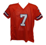 Craig Morton Autographed Pro Style Orange XL Jersey 77 AFC Champs BAS 31586