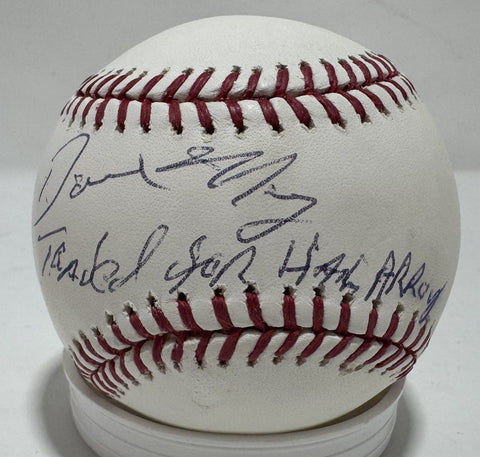 DAVE MAY Signed Official MLB Baseball w/ Script AUTO - Milwaukee Brewers MLB