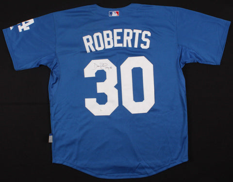 Dave Roberts Signed Dodgers Majestic Style Jersey (JSA COA) Los Angeles Manager