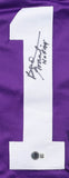 Bud Grant Signed Minnesota Vikings Throwback Jersey (Beckett) Head Coach 1967-85