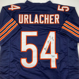 Autographed/Signed Brian Urlacher HOF 18 Chicago Blue Jersey Beckett BAS COA