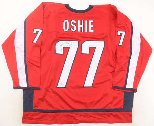 T. J. Oshie Signed Washington Capitals Jersey (Beckett COA) 18 Stanley Cup Champ