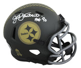 Steelers Jack Lambert "HOF 90" Signed STS IV Speed Mini Helmet BAS Witnessed