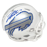 Josh Allen Buffalo Bills Signed Riddell 2025 Rivalries Mini Helmet BAS Beckett