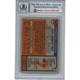 Jack Lambert Signed Pittsburgh Steelers 1976 Topps 220 Card HOF 10 Beckett 46390