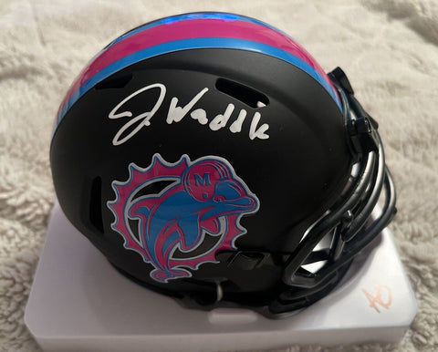 Jaylen Waddle Autographed Miami Dolphins Speed Eclipse Alt Mini Helmet Fanatics