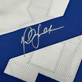 Autographed/Signed Marshall Faulk St. Louis Retro White Jersey Beckett BAS COA