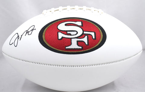 Joe Montana Autographed San Francisco 49ers Logo Football - Fanatics *Black