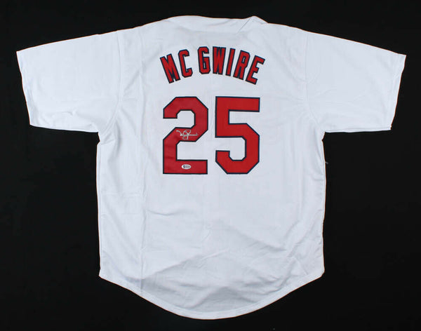Mark McGwire Signed St. Louis Cardinals Jersey (Beckett Holo) Big Mac / 583 HRs