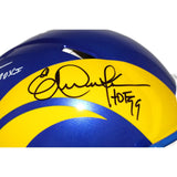 Eric Dickerson Marshall Faulk Signed LA Rams Authentic Helmet HOF BAS 42337