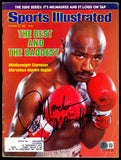 Marvelous Marvin Hagler Autographed Sports Illustrated Magazine Beckett BM37204