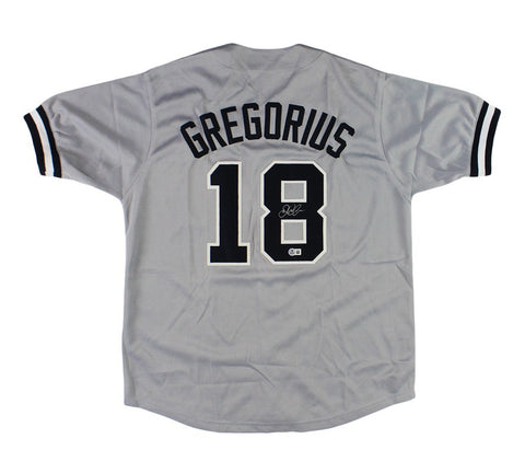 Didi Gregorius Signed New York Yankees Custom Gray MLB Jersey