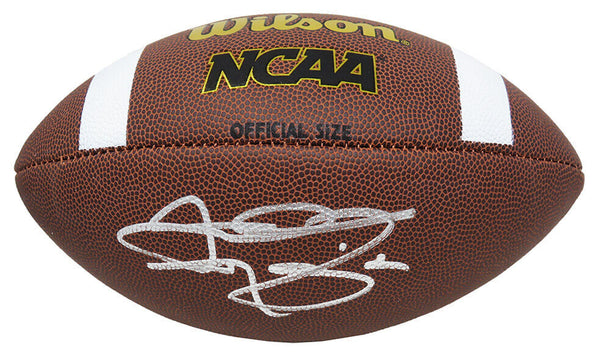 Johnny Manziel Signed Wilson NCAA Full Size Football - SCHWARTZ COA (Texas A&M)