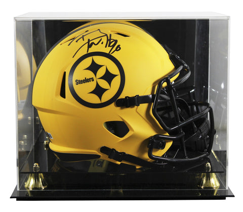 Steelers T.J. Watt Signed Rave Full Size Speed Rep Helmet W/ Case BAS Witnessed