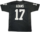 LAS VEGAS RAIDERS DAVANTE ADAMS AUTOGRAPHED BLACK JERSEY BECKETT BAS QR 206043