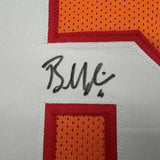Framed Autographed/Signed Baker Mayfield 35x39 Tampa Bay Orange Jersey BAS COA