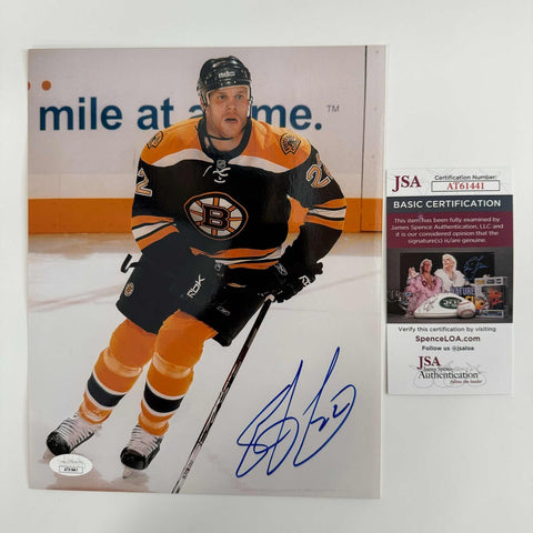 Autographed/Signed Shawn Thorton Boston Bruins 8x10 Hockey Photo JSA COA