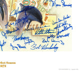 1972 DOLPHINS PERFECT SEASON AUTOGRAPHED 20X24 LITHO 40 SIGS SHULA FANATICS