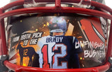 TOM BRADY Autographed Patriots / Bucs Mashup Authentic Helmet FANATICS LE 12