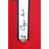 Ozzie Smith Autographed St Louis Cardinals Mitchell Ness Red Jersey FAN 43345