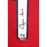 Ozzie Smith Autographed St Louis Cardinals Mitchell Ness Red Jersey FAN 43345