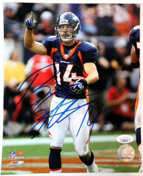 Brandon Stokley Autographed Denver Broncos 8x10 Photo JSA COA