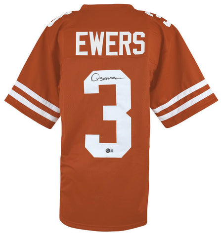 Quinn Ewers Signed Orange Custom College Football Jersey - (Beckett COA) (TEXAS)