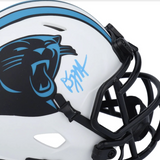 DJ MOORE Autographed Carolina Panthers Lunar Eclipse Mini Helmet FANATICS