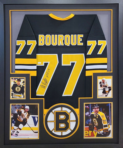 Ray Bourque Autographed Signed Framed Black Boston Bruins Jersey JSA