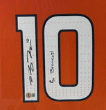 Bo Nix Autographed Nike Orange Home Broncos Jersey - Lighted Shadowbox BAS COA