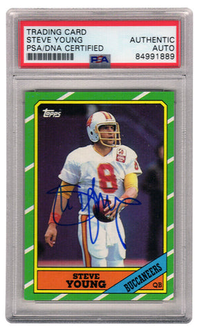 Steve Young Signed Buccaneers 1986 Topps Rookie Card #374 - (PSA Encapsulated)