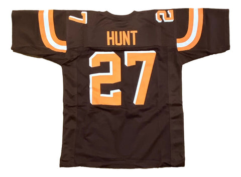 Kareem Hunt Custom Brown Pro-Style Football Jersey