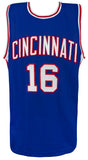 Jerry Lucas Signed Blue Throwback Custom Basketball Jersey w/HOF 1980 - (SS COA)