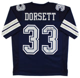 Tony Dorsett Signed Navy Blue Pro Style Jersey w/ Grey Numbers BAS Witnessed