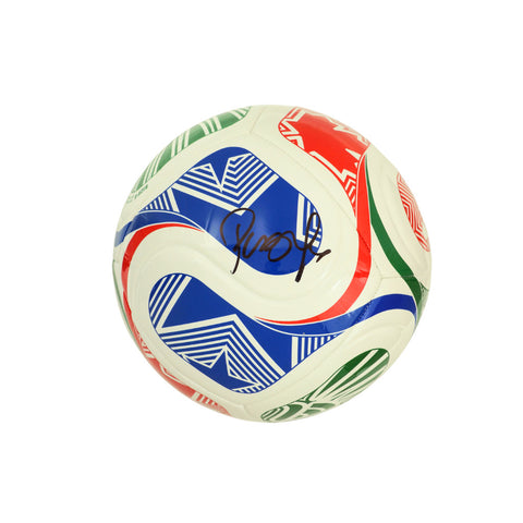 Carlos Valderrama Signed World Cup Soccer Ball with Beckett COA