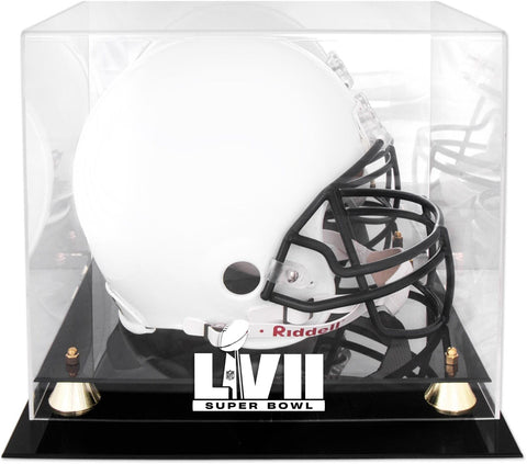 Super Bowl LVII Golden Classic Helmet Logo Display Case