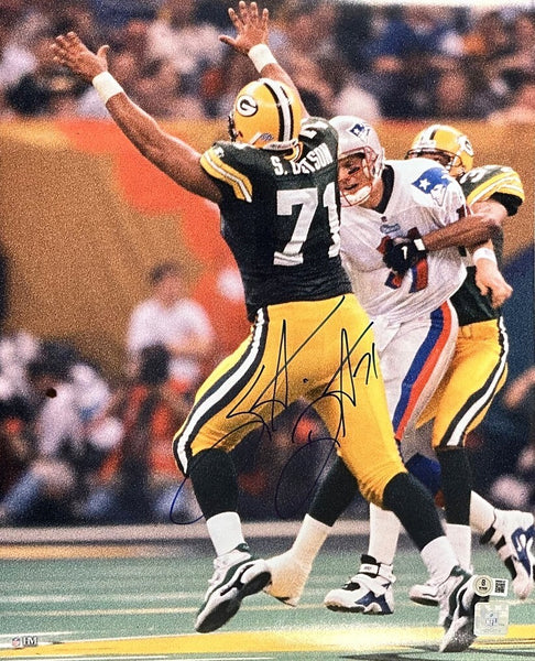 SANTANA DOTSON - GB Packers SB XXXI Champ - Signed 16x20 Photo #2 AUTO - BAS