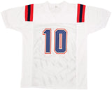 NEW ENGLAND PATRIOTS MAC JONES AUTOGRAPHED WHITE JERSEY BECKETT WITNESS 214797