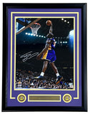 Shaquille O'Neal Signed Framed 16x20 Los Angeles Lakers Purple Jersey Photo BAS