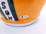 Trey Lance Auto North Dakota State Bison Yellow Full Size Rep Spd Helmet Beckett