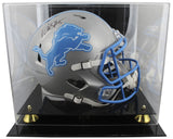 Lions David Montgomery Signed 2024 Full Size Speed Rep Helmet W/ Case BAS Wit
