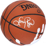 Larry Bird Celtics Signed Official Game Basketball with White Acrylic Hand Print