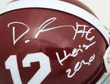 DEVONTA SMITH AUTOGRAPHED ALABAMA MINI HELMET "HEISMAN 2020" BECKETT 189553