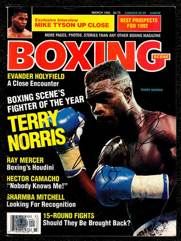 Terry Norris Autographed Signed Magazine Beckett BAS QR #BM37855