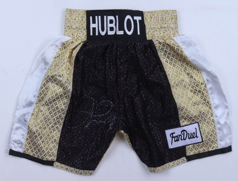 Floyd Mayweather Jr. Signed Hublot Boxing Trunks (PSA) Undefeated (50-0) Champ