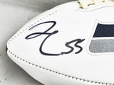 Frank Clark Autographed Seahawks White Logo Football (Flat) MCS Holo #72562